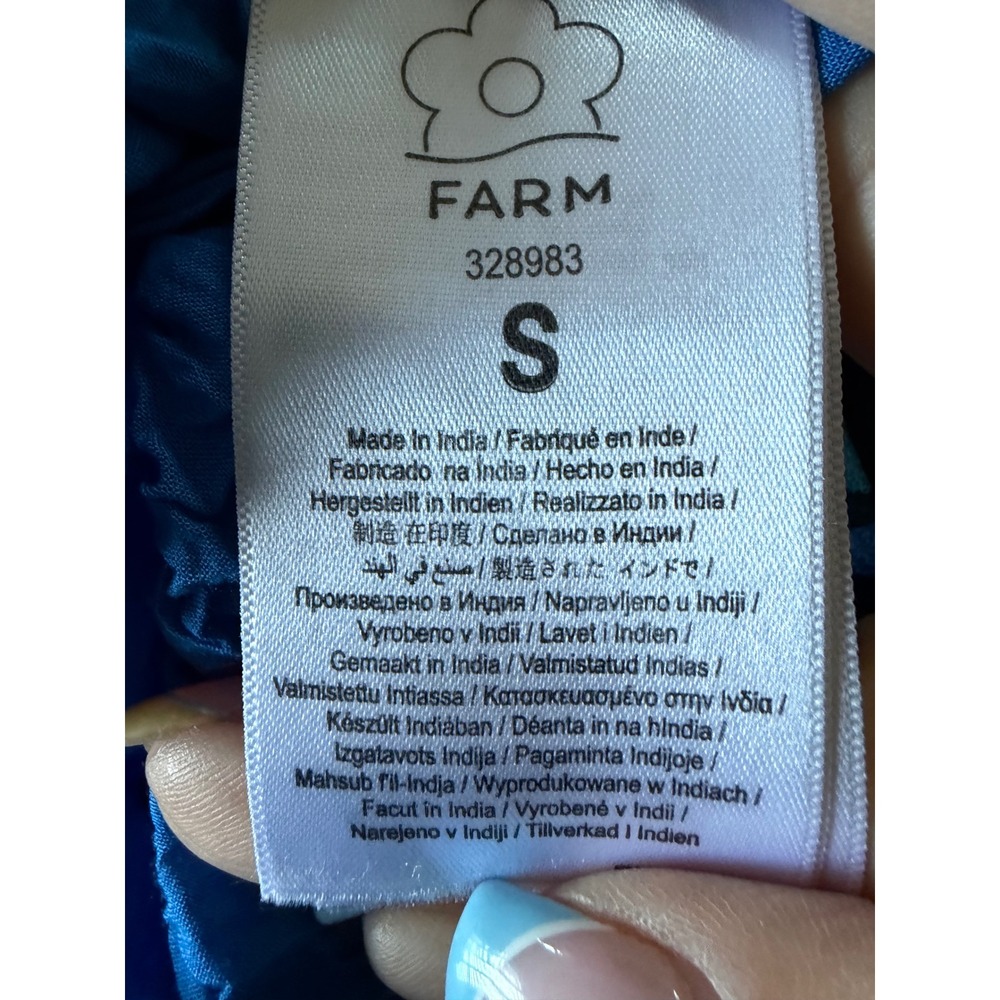 Farm Rio Anika Tiles Blue Maxi Dress - Picture 15 of 16